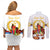 Custom Eritrea Martyrs' Day Couples Matching Off Shoulder Short Dress and Long Sleeve Button Shirt 20 June Shida Shoes With Candles - White - Wonder Print Shop