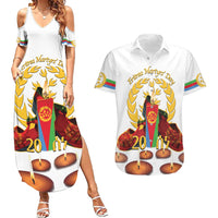 Custom Eritrea Martyrs' Day Couples Matching Summer Maxi Dress and Hawaiian Shirt 20 June Shida Shoes With Candles - White - Wonder Print Shop