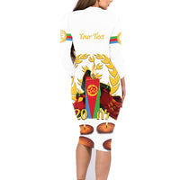 Custom Eritrea Martyrs' Day Family Matching Long Sleeve Bodycon Dress and Hawaiian Shirt 20 June Shida Shoes With Candles - White - Wonder Print Shop
