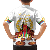 Custom Eritrea Martyrs' Day Family Matching Mermaid Dress and Hawaiian Shirt 20 June Shida Shoes With Candles - White - Wonder Print Shop