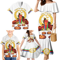 Custom Eritrea Martyrs' Day Family Matching Mermaid Dress and Hawaiian Shirt 20 June Shida Shoes With Candles - White - Wonder Print Shop