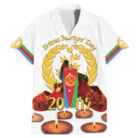 Custom Eritrea Martyrs' Day Family Matching Mermaid Dress and Hawaiian Shirt 20 June Shida Shoes With Candles - White - Wonder Print Shop