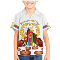 Custom Eritrea Martyrs' Day Family Matching Mermaid Dress and Hawaiian Shirt 20 June Shida Shoes With Candles - White - Wonder Print Shop