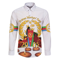 Custom Eritrea Martyrs' Day Family Matching Puletasi and Hawaiian Shirt 20 June Shida Shoes With Candles - White - Wonder Print Shop