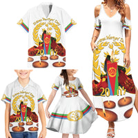 Custom Eritrea Martyrs' Day Family Matching Summer Maxi Dress and Hawaiian Shirt 20 June Shida Shoes With Candles - White - Wonder Print Shop