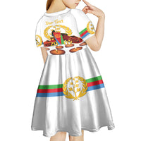 Custom Eritrea Martyrs' Day Kid Short Sleeve Dress 20 June Shida Shoes With Candles - White - Wonder Print Shop