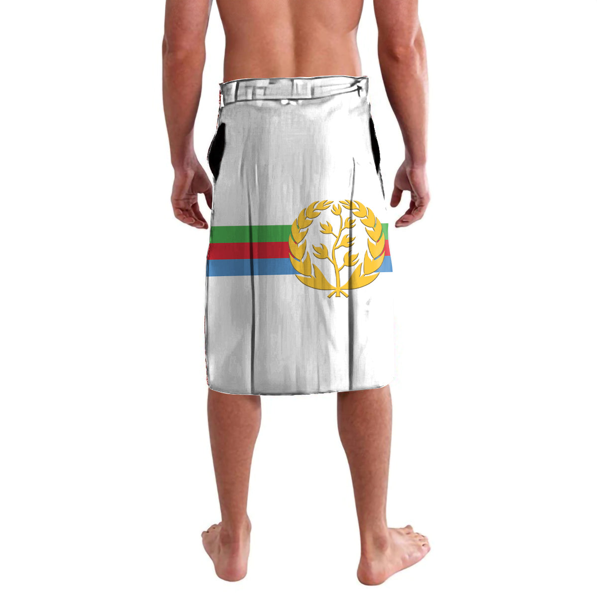 Custom Eritrea Martyrs' Day Lavalava 20 June Shida Shoes With Candles - White - Wonder Print Shop