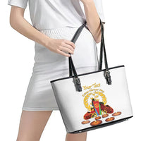 Custom Eritrea Martyrs' Day Leather Tote Bag 20 June Shida Shoes With Candles - White - Wonder Print Shop