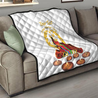 Custom Eritrea Martyrs' Day Quilt 20 June Shida Shoes With Candles - White - Wonder Print Shop