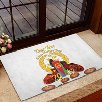 Custom Eritrea Martyrs' Day Rubber Doormat 20 June Shida Shoes With Candles - White - Wonder Print Shop