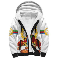 Custom Eritrea Martyrs' Day Sherpa Hoodie 20 June Shida Shoes With Candles - White - Wonder Print Shop