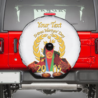 Custom Eritrea Martyrs' Day Spare Tire Cover 20 June Shida Shoes With Candles - White - Wonder Print Shop