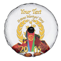 Custom Eritrea Martyrs' Day Spare Tire Cover 20 June Shida Shoes With Candles - White - Wonder Print Shop
