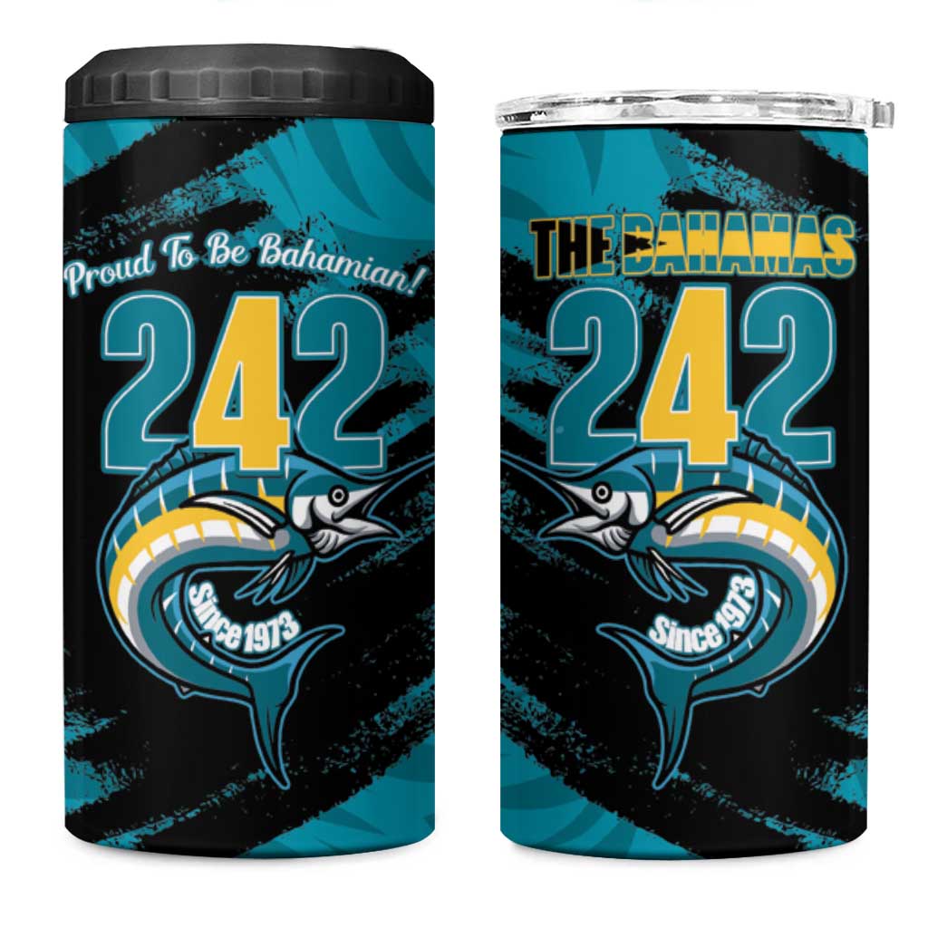 The Bahamas 242 Day 4 in 1 Can Cooler Tumbler Bahamian Independence Anniversary