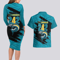 The Bahamas 242 Day Couples Matching Long Sleeve Bodycon Dress and Hawaiian Shirt Bahamian Independence Anniversary