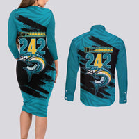 The Bahamas 242 Day Couples Matching Long Sleeve Bodycon Dress and Long Sleeve Button Shirt Bahamian Independence Anniversary