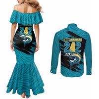 The Bahamas 242 Day Couples Matching Mermaid Dress and Long Sleeve Button Shirt Bahamian Independence Anniversary