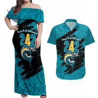 The Bahamas 242 Day Couples Matching Off Shoulder Maxi Dress and Hawaiian Shirt Bahamian Independence Anniversary