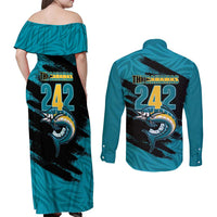 The Bahamas 242 Day Couples Matching Off Shoulder Maxi Dress and Long Sleeve Button Shirt Bahamian Independence Anniversary