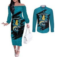 The Bahamas 242 Day Couples Matching Off The Shoulder Long Sleeve Dress and Long Sleeve Button Shirt Bahamian Independence Anniversary