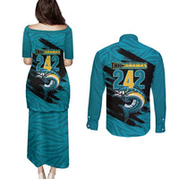 The Bahamas 242 Day Couples Matching Puletasi and Long Sleeve Button Shirt Bahamian Independence Anniversary