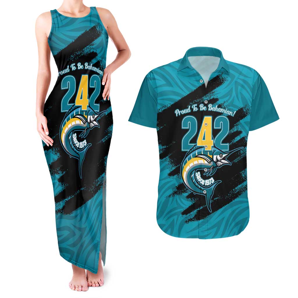 The Bahamas 242 Day Couples Matching Tank Maxi Dress and Hawaiian Shirt Bahamian Independence Anniversary
