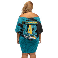 The Bahamas 242 Day Family Matching Off Shoulder Short Dress and Hawaiian Shirt Bahamian Independence Anniversary