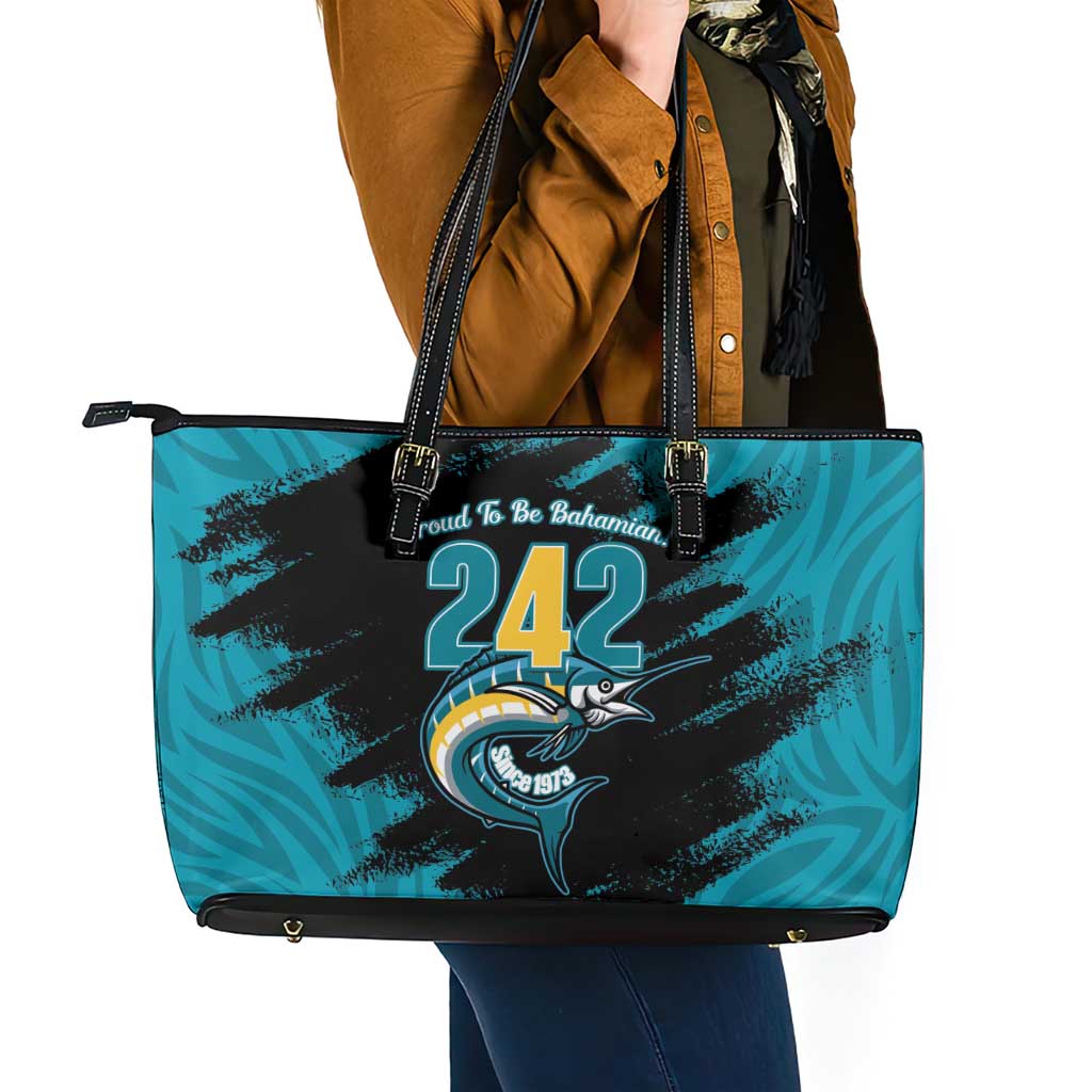 The Bahamas 242 Day Leather Tote Bag Bahamian Independence Anniversary