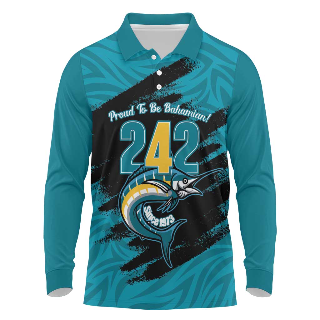 The Bahamas 242 Day Long Sleeve Polo Shirt Bahamian Independence Anniversary