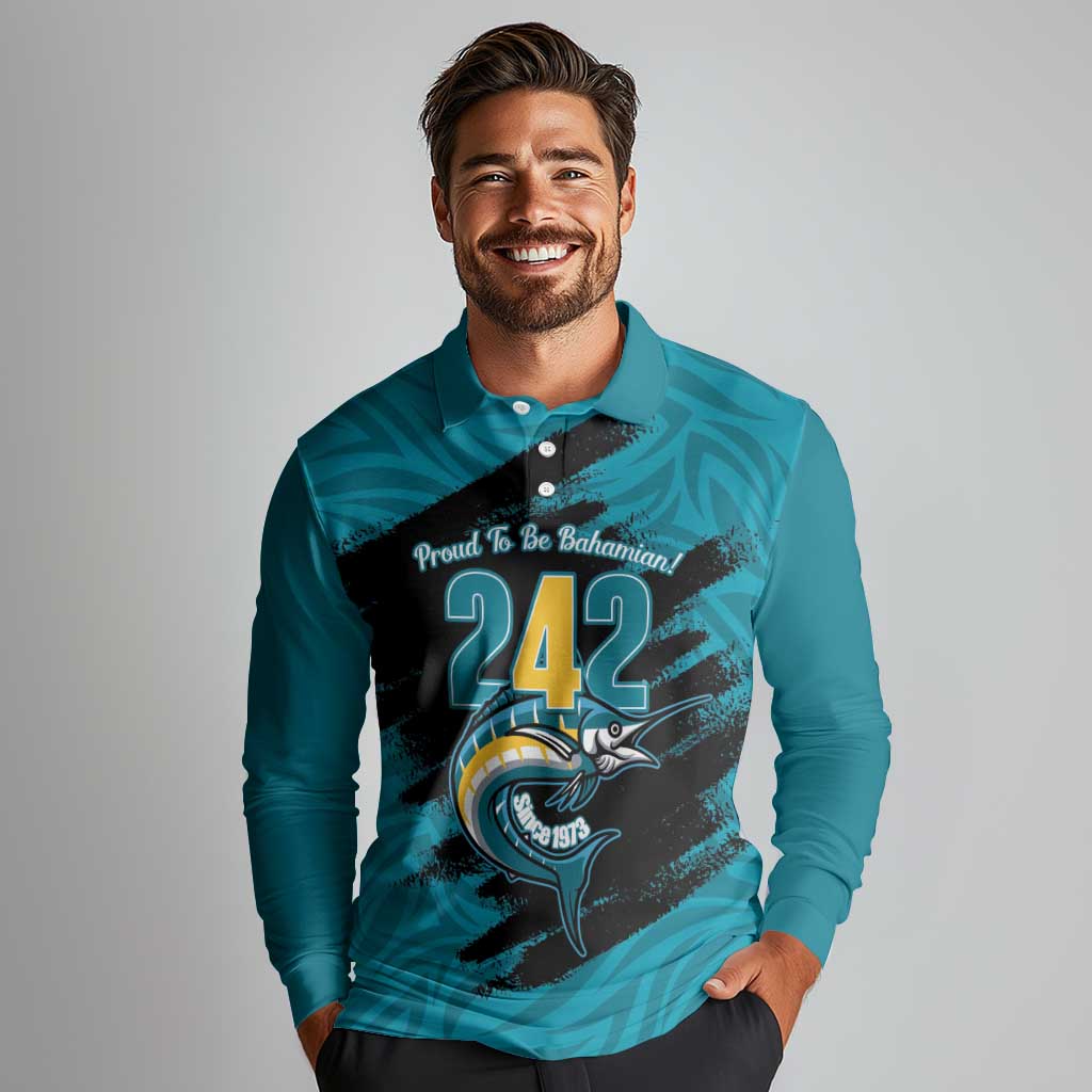 The Bahamas 242 Day Long Sleeve Polo Shirt Bahamian Independence Anniversary