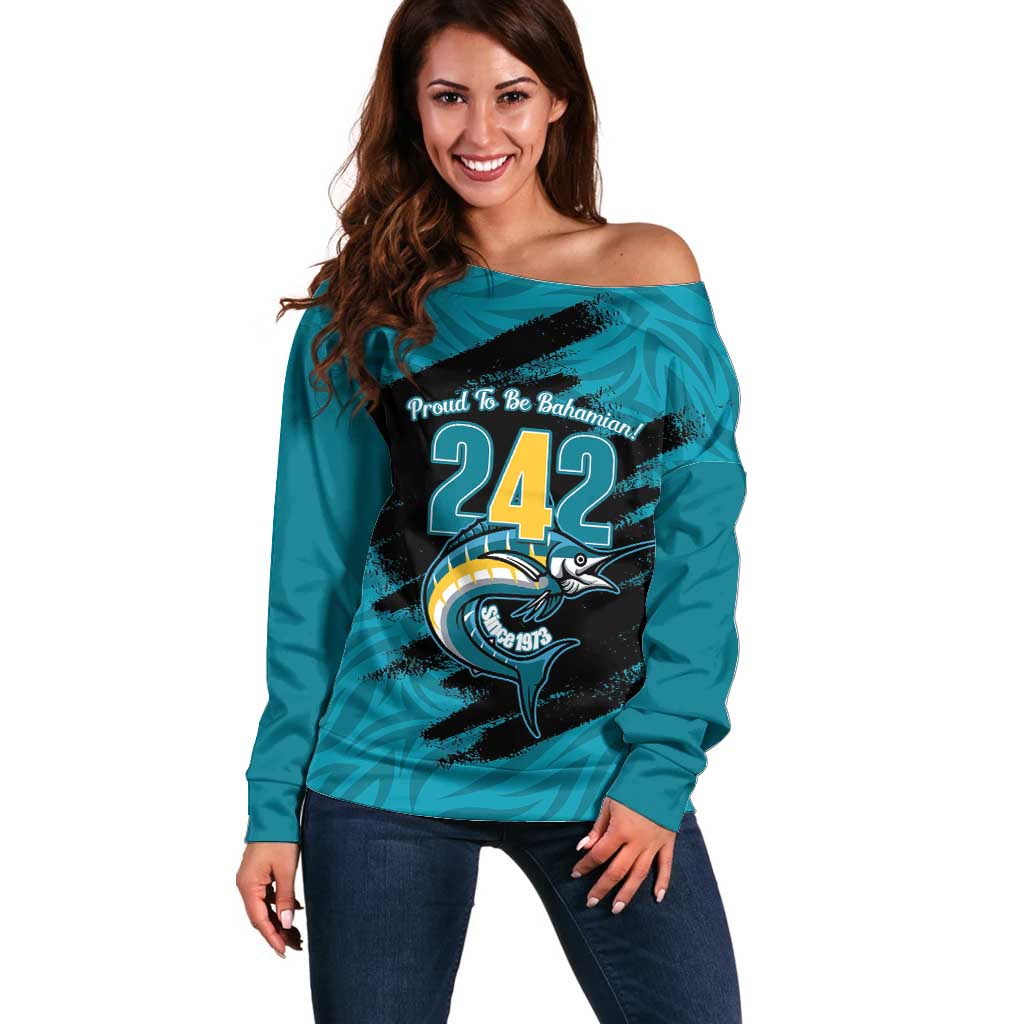 The Bahamas 242 Day Off Shoulder Sweater Bahamian Independence Anniversary
