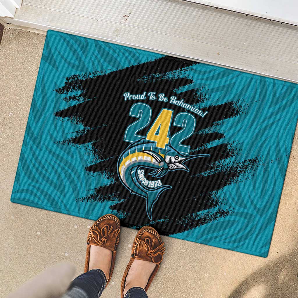 The Bahamas 242 Day Rubber Doormat Bahamian Independence Anniversary