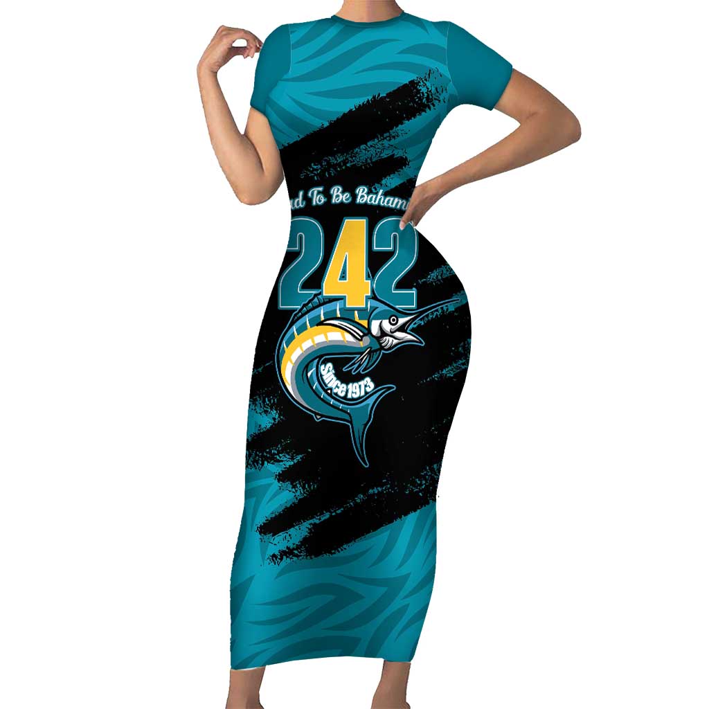 The Bahamas 242 Day Short Sleeve Bodycon Dress Bahamian Independence Anniversary