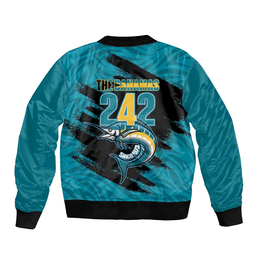 The Bahamas 242 Day Sleeve Zip Bomber Jacket Bahamian Independence Anniversary