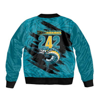 The Bahamas 242 Day Sleeve Zip Bomber Jacket Bahamian Independence Anniversary