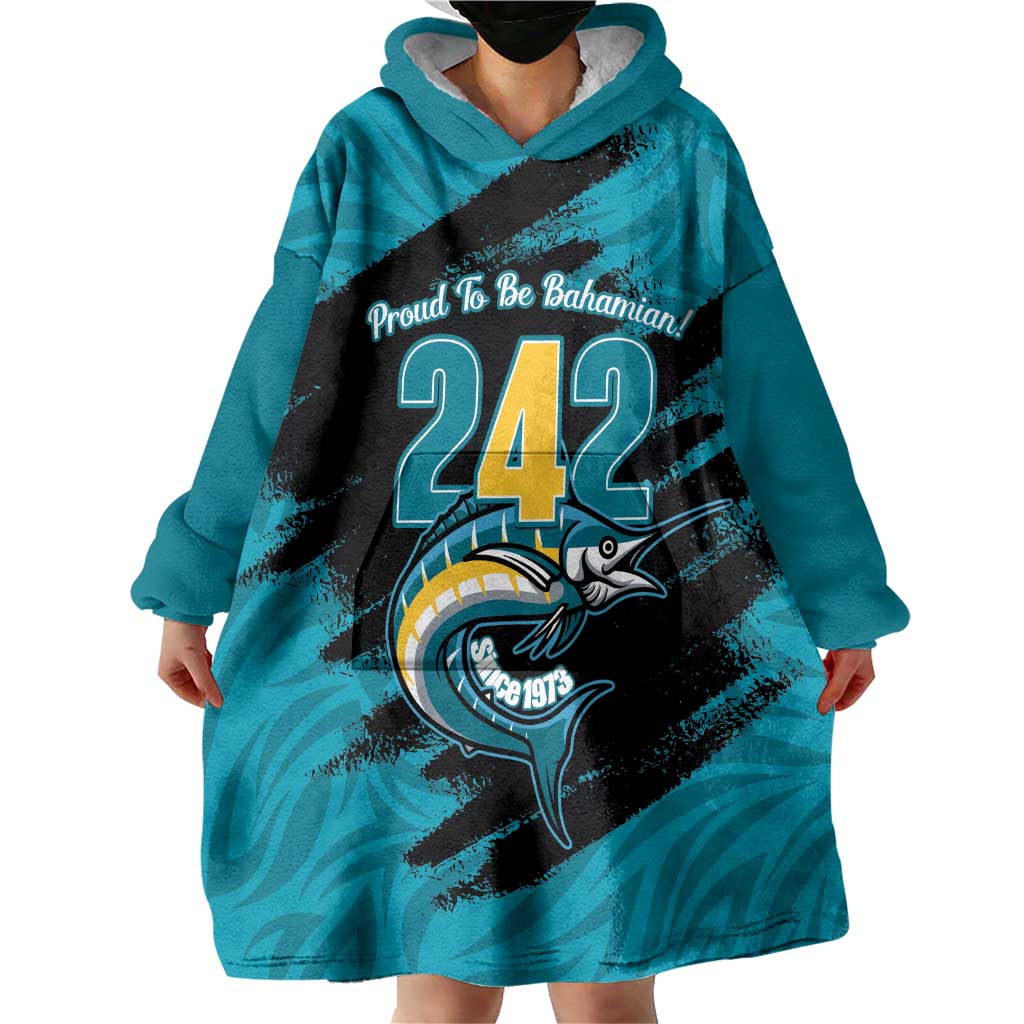 The Bahamas 242 Day Wearable Blanket Hoodie Bahamian Independence Anniversary