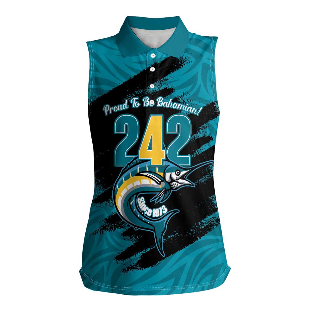 The Bahamas 242 Day Women Sleeveless Polo Shirt Bahamian Independence Anniversary