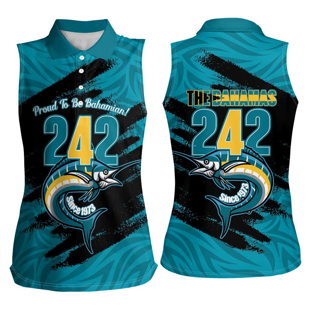 The Bahamas 242 Day Women Sleeveless Polo Shirt Bahamian Independence Anniversary