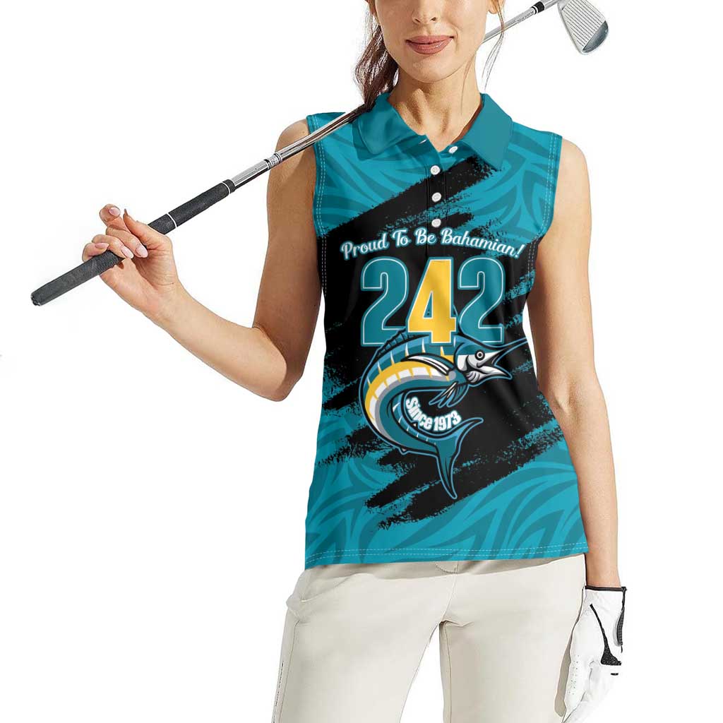 The Bahamas 242 Day Women Sleeveless Polo Shirt Bahamian Independence Anniversary