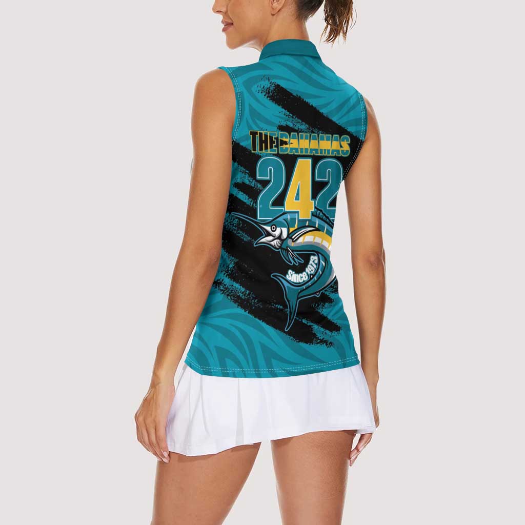 The Bahamas 242 Day Women Sleeveless Polo Shirt Bahamian Independence Anniversary