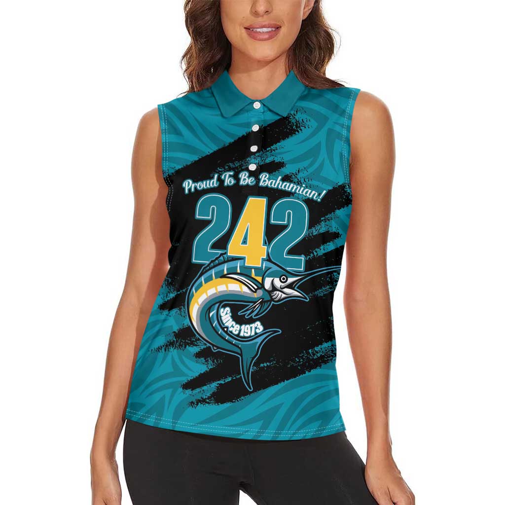 The Bahamas 242 Day Women Sleeveless Polo Shirt Bahamian Independence Anniversary