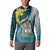 The Bahamas Button Sweatshirt Bahamian Buttercup Polynesian Pattern