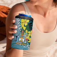 The Bahamas 4 in 1 Can Cooler Tumbler Bahamian Buttercup Polynesian Pattern