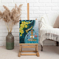 The Bahamas Canvas Wall Art Bahamian Buttercup Polynesian Pattern