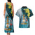 The Bahamas Couples Matching Tank Maxi Dress and Hawaiian Shirt Bahamian Buttercup Polynesian Pattern