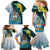 The Bahamas Family Matching Mermaid Dress and Hawaiian Shirt Bahamian Buttercup Polynesian Pattern