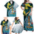 The Bahamas Family Matching Off Shoulder Maxi Dress and Hawaiian Shirt Bahamian Buttercup Polynesian Pattern