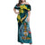 The Bahamas Family Matching Off Shoulder Maxi Dress and Hawaiian Shirt Bahamian Buttercup Polynesian Pattern