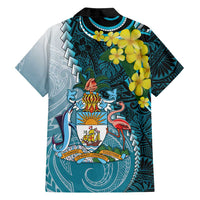 The Bahamas Family Matching Off Shoulder Short Dress and Hawaiian Shirt Bahamian Buttercup Polynesian Pattern