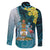The Bahamas Family Matching Off Shoulder Short Dress and Hawaiian Shirt Bahamian Buttercup Polynesian Pattern
